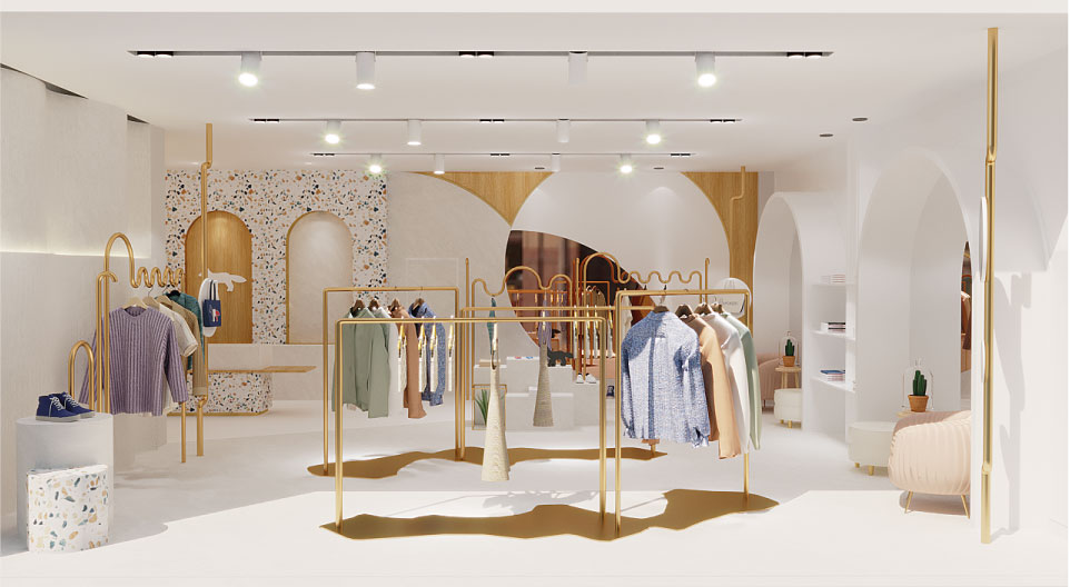 Cửa hàng quần áo ấn tượng giúp thu hút khách hàng vào mua sắm