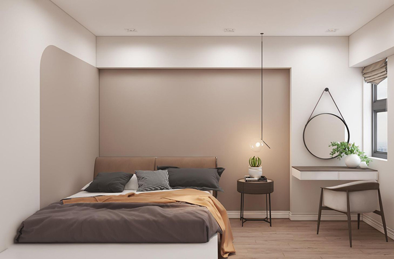 Thiết kế phòng ngủ đơn giản cho chung cư diện tích 50m2