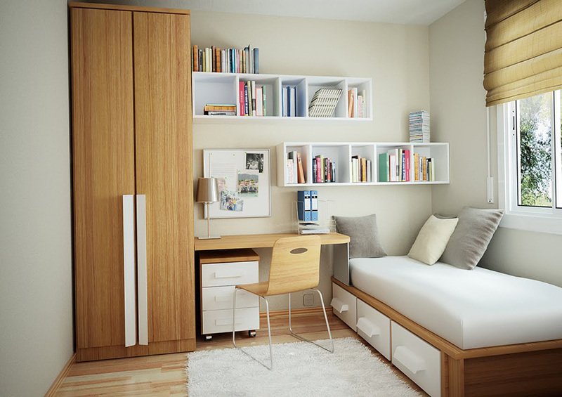 Mẫu phòng ngủ tiết kiệm diện tích và tối ưu công năng sử dụng nhờ đồ nội thất thông minh chỉ với 10m2