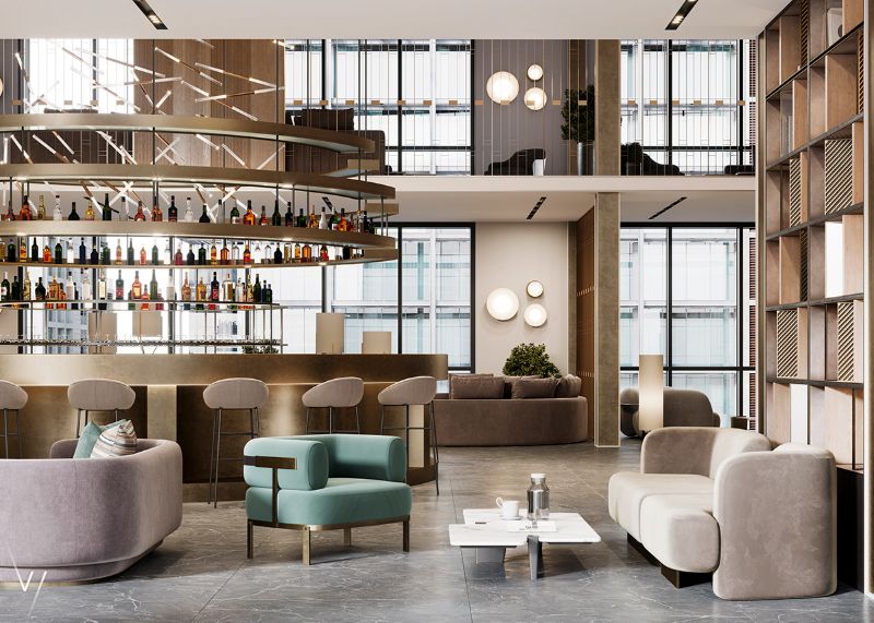 Một không gian nội thất khách sạn sang trọng với phong cách Luxury