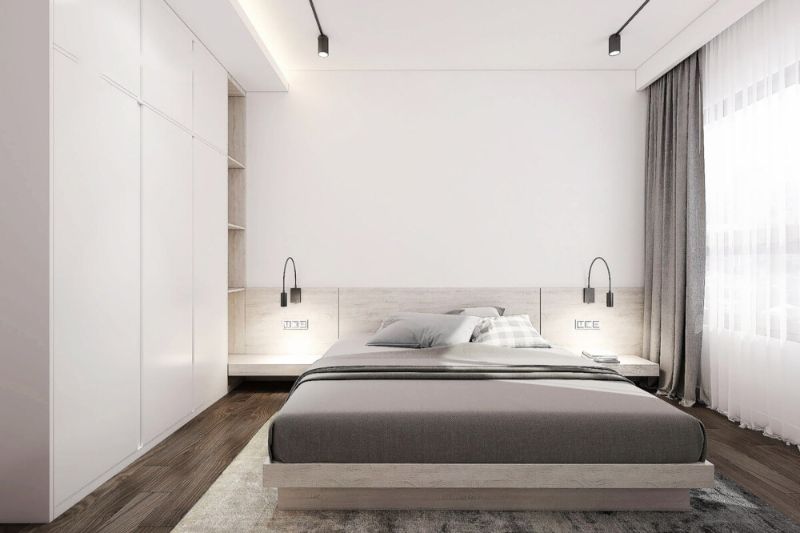 Phòng ngủ đẹp cho nữ màu trắng mang lại sự êm dịu cho không gian